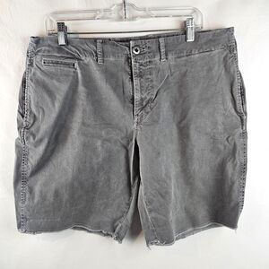 Paperbacks Shorts Mens 36 Gray Chino Cut Off Distressed Raw Hem Casual